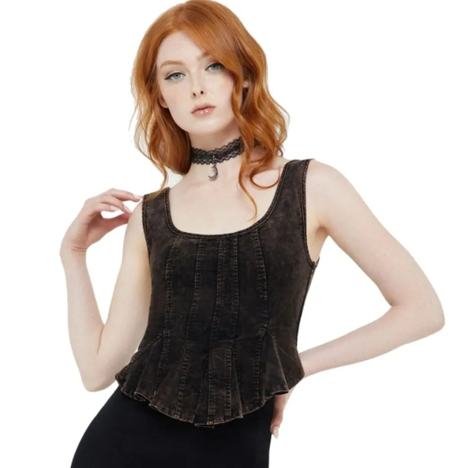 BRAND NEW KILLSTAR - DREADMIRE - BROWN WOMEN'S CORSET SIZE M