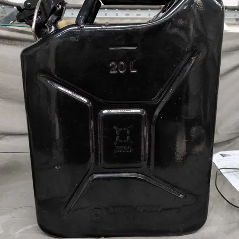 20L BLACK METAL JERRY CAN
