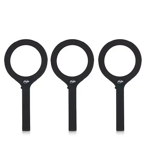 FLIPO SET OF 3 JUMBO COB LED MAGNIFIERS IN BLACK