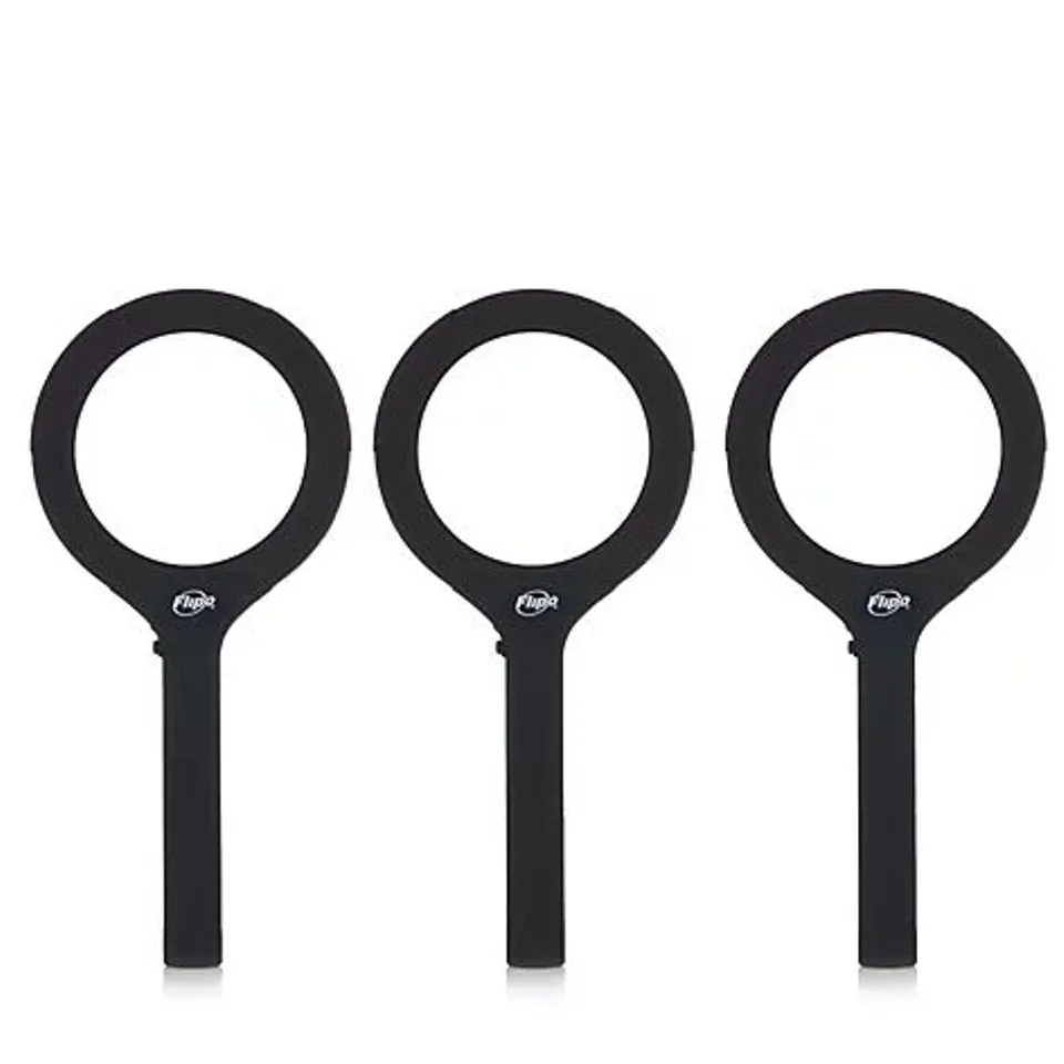 FLIPO SET OF 3 JUMBO COB LED MAGNIFIERS IN BLACK