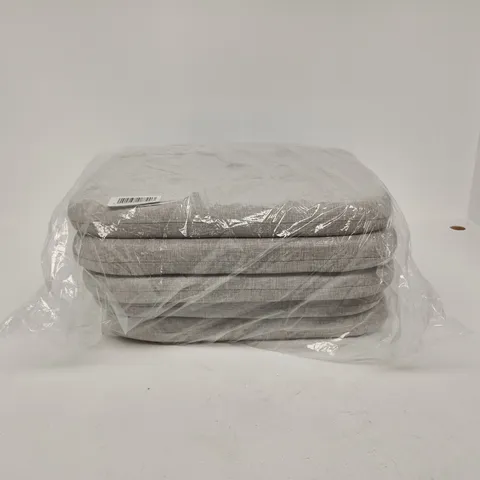 SET OF 5 JARDIN OUTDOOR SEAT PADS SILVER