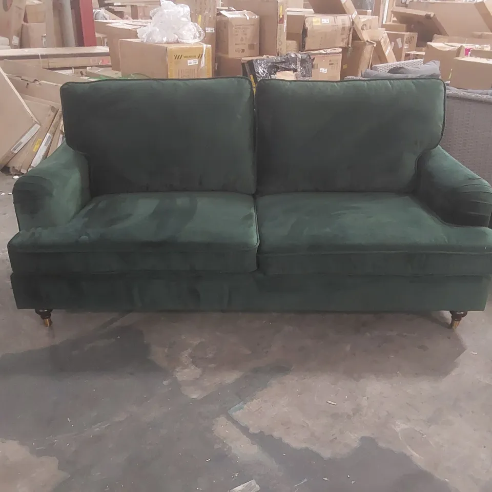 MARCANTONIO 3 SEATER VELVET UPHOLSTERED SOFA