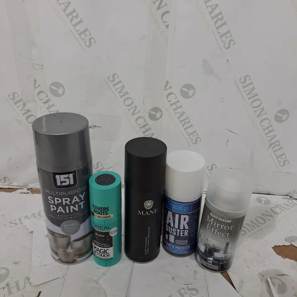 ASSORTED AEROSOLS TO INCLUDE BATISTE SPRAY PAINT , CANCELER SPRAY , AIR DUSTER , ETC - COLLECTION ONLY 