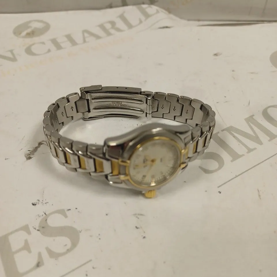 TISSOT SILVER/GOLD EFFECT LINK STRAPPED LADIES WATCH 