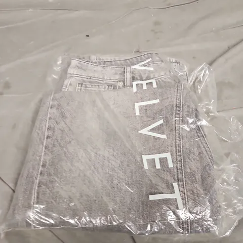 MINT VELVET WASHED GREY WIDE JEANS - SIZE 12R
