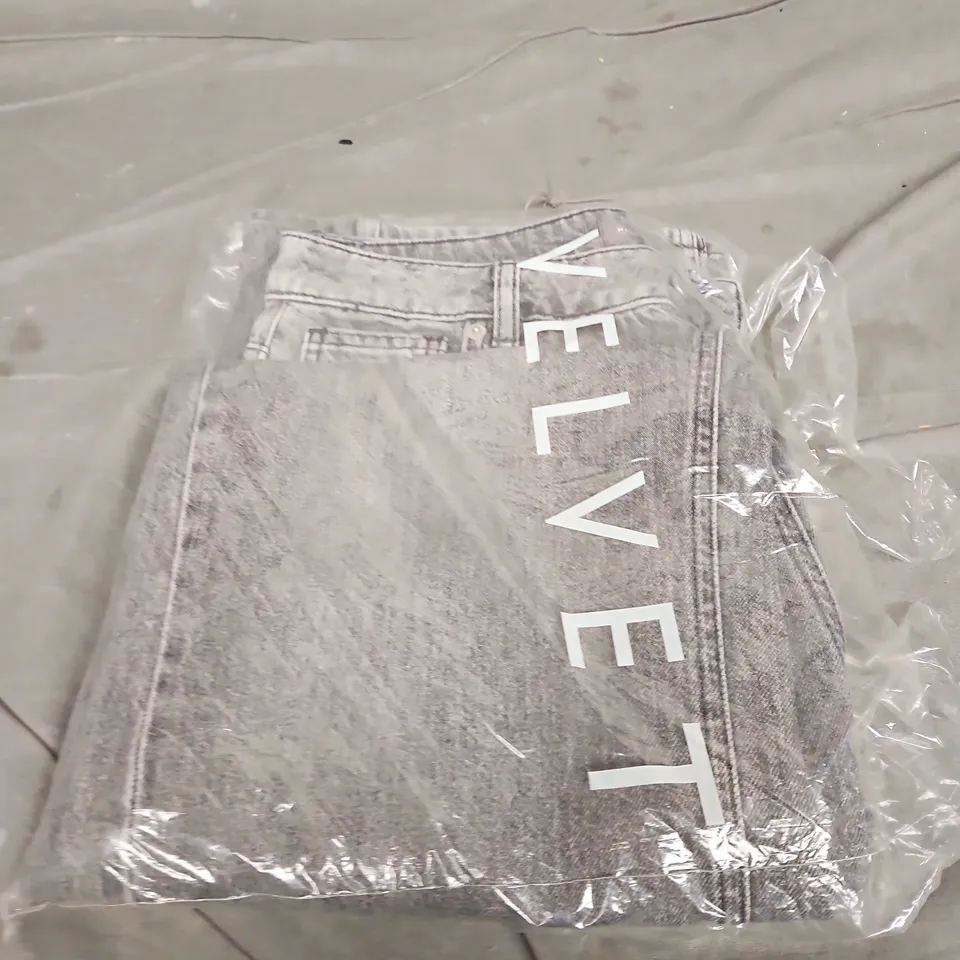 MINT VELVET WASHED GREY WIDE JEANS - SIZE 12R