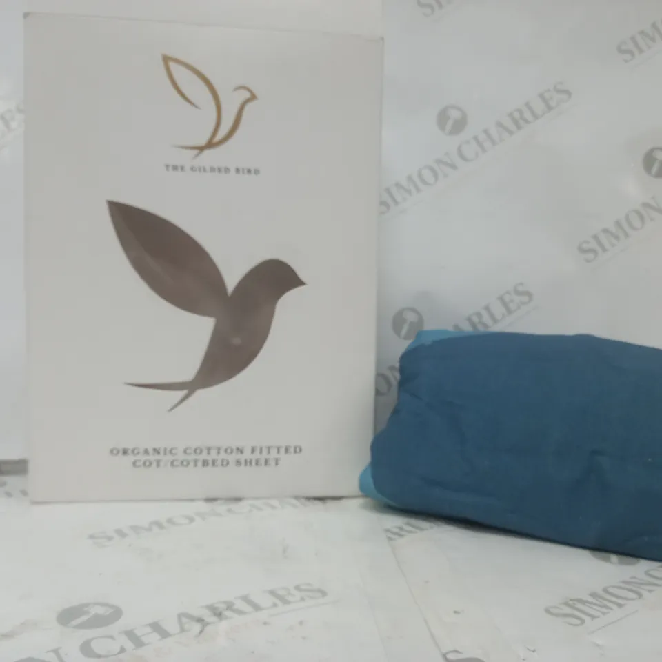 THE GILDED BIRD ORGANIC COTTON FITTED COTBED SHEET 