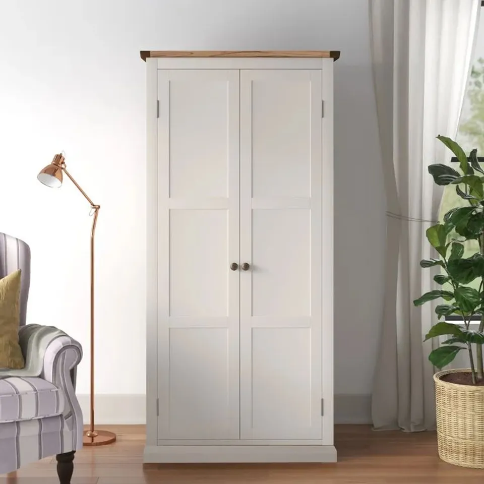 BOXED MIGNONETTE 2 DOOR SOLID WOOD WARDROBE 
