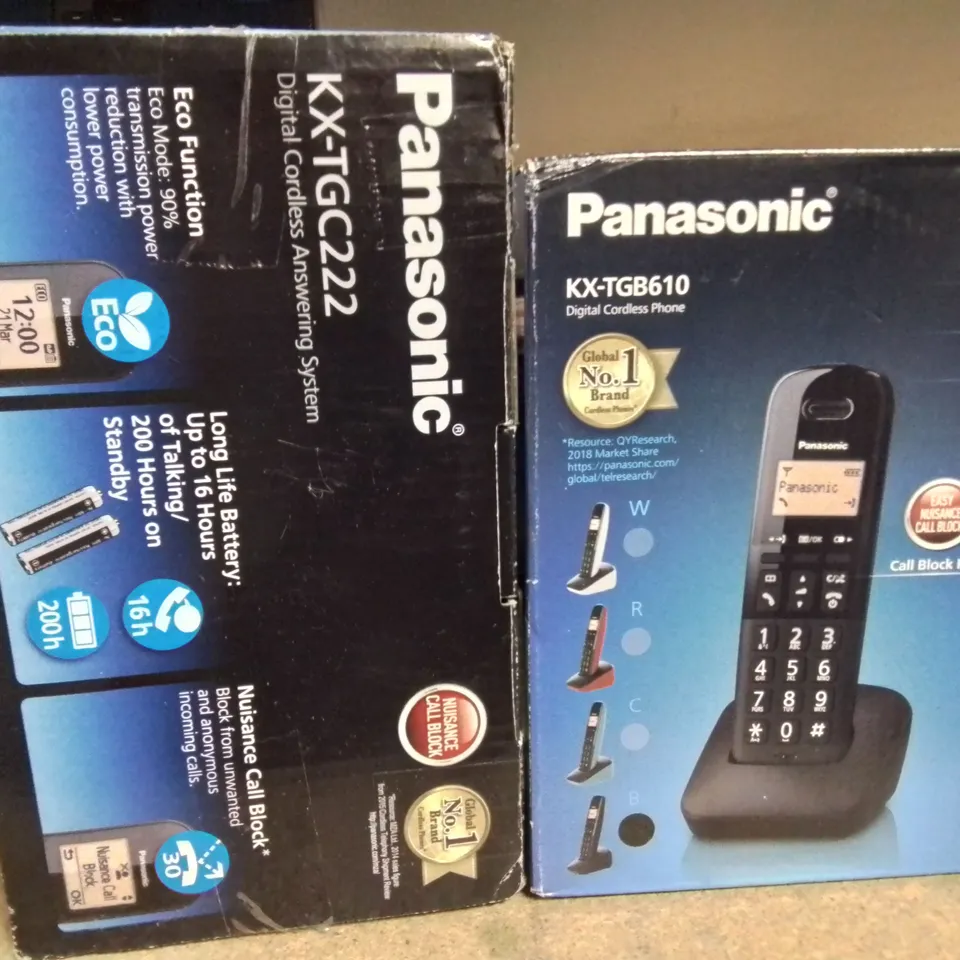 LOT OF 12 ASSORTED BOXED PANASONIC DIGITAL PHONES SETS