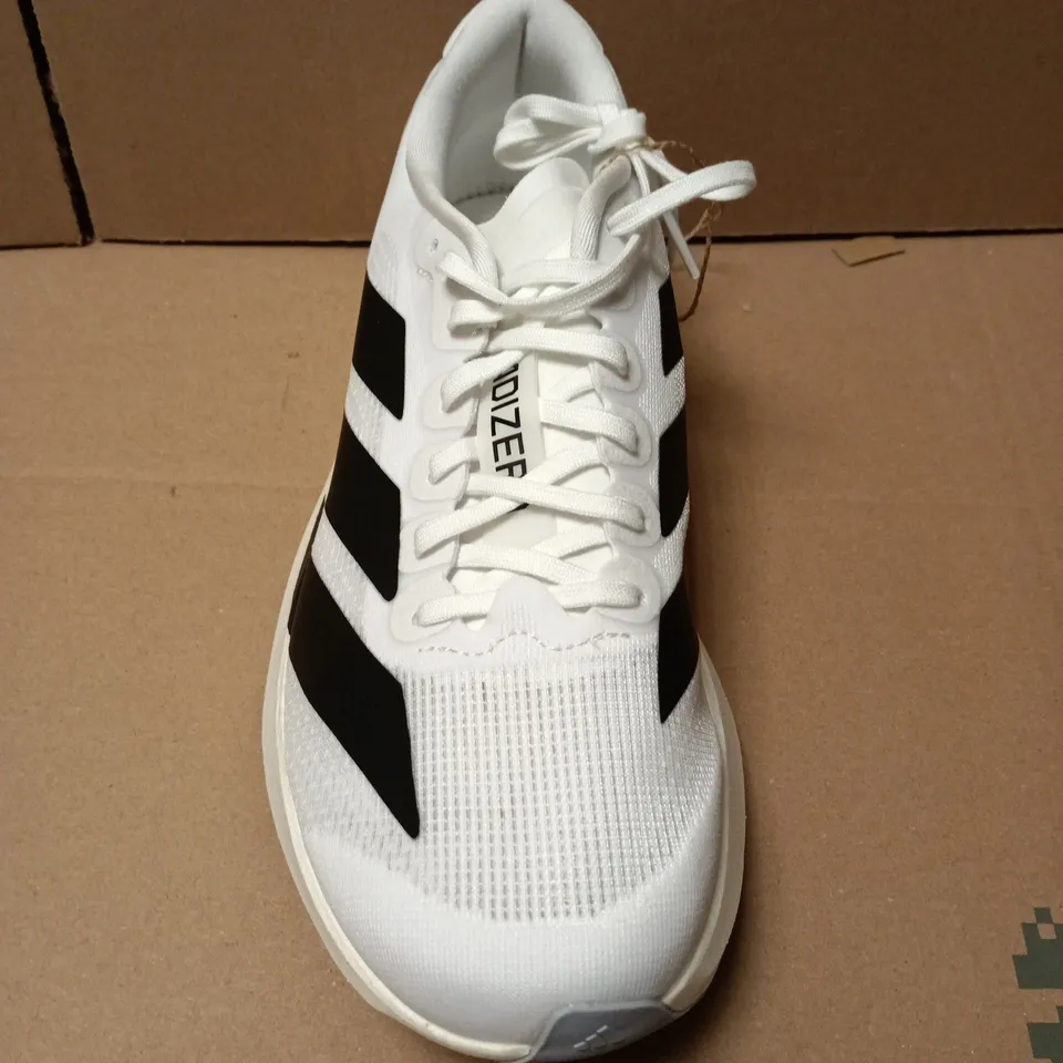 UNBOXED PAIR OF ADIDAS ADIZERO EVO SL W TRAINERS IN WHITE - UK 6