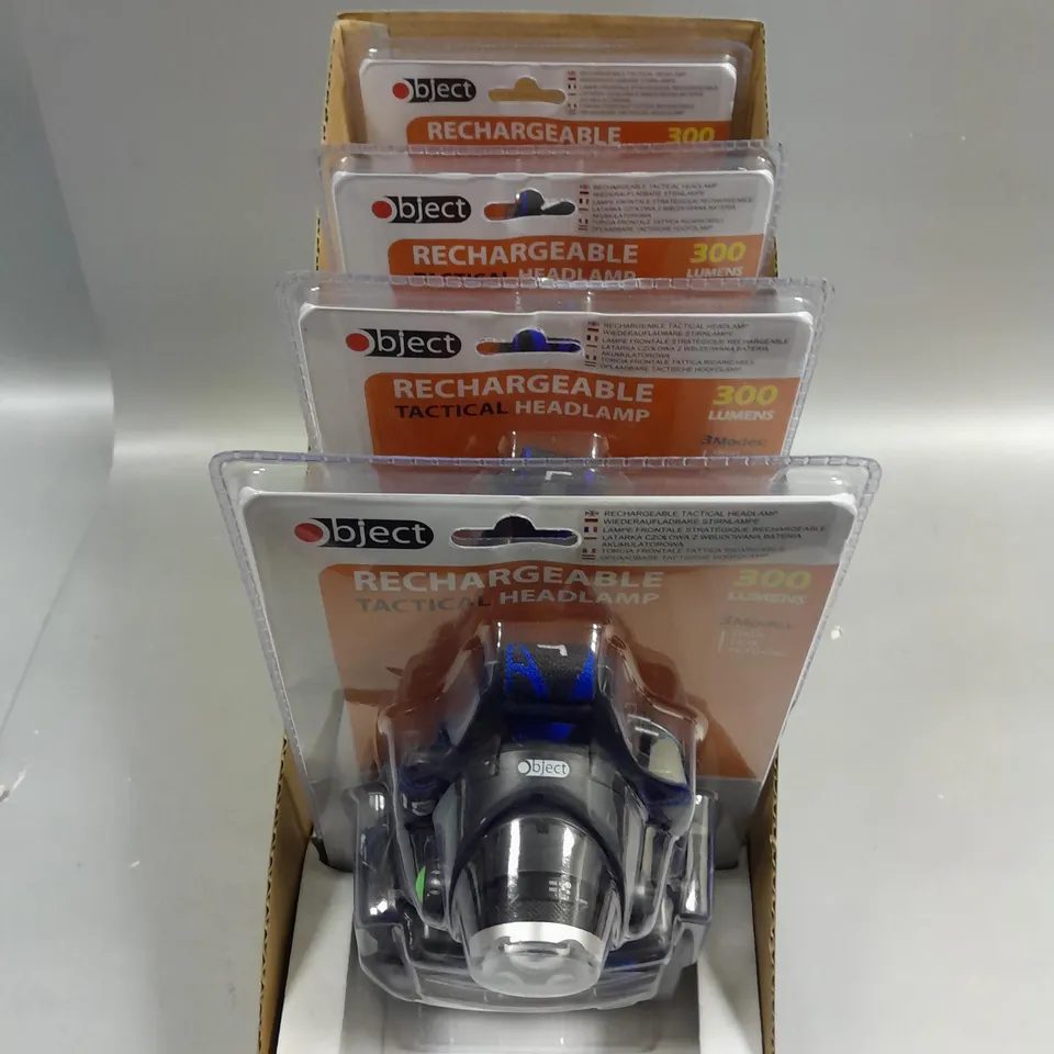 4 OBJECT PRODUCTS RECHARGEABLE TACTICAL HEADLAMPS