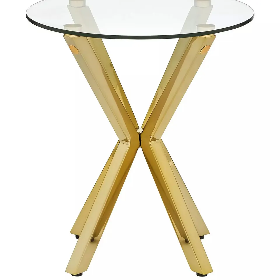 CHOPSTICK BRASS LAMP TABLE - COLLECTION ONLY - GLASS RRP £89.99