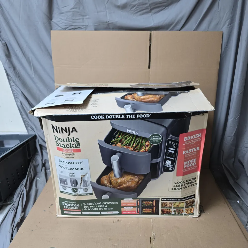 NINJA DOUBLE STACK XL AIR FRYER – BLACK (BOXED)