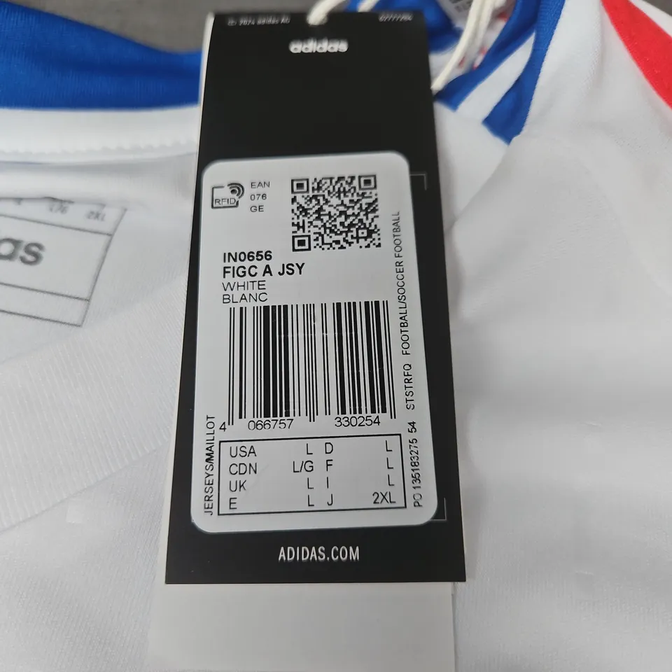 ITALY FIGC NATIONAL TEAM JERSEY – ADIDAS, WHITE, AEROREADY, UK SIZE L