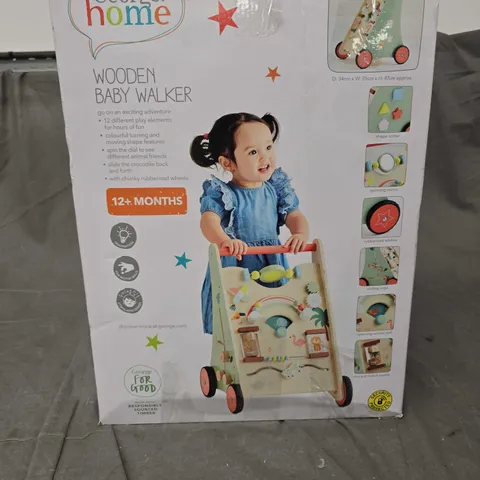 BOXED HOME WOODEN BABY WALKER (12+ MONTHS)