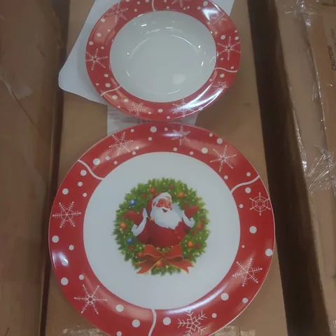 BOXED 30 PIECE PORCELAIN CHINA DINNERWARE SET - SERVICE FOR 6 (1 BOX)