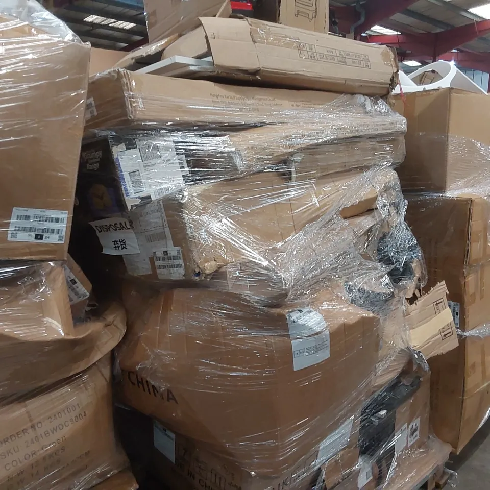 PALLET OF ASSORTED ITEMS INCLUDING: SILVER CREST BLENDER, FAT BALLS, PLASTIC CONTAINERS ECT