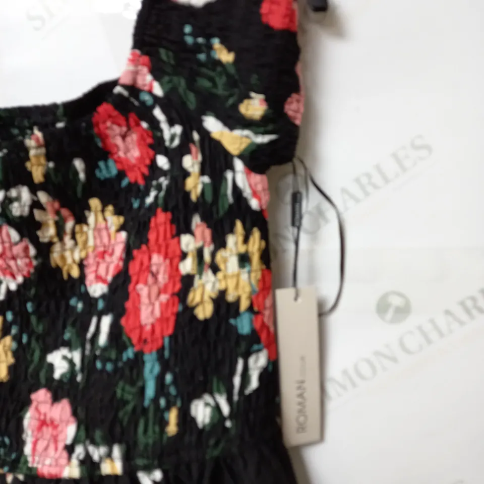 ROMAN BARDOT FLORAL MAXI DRESS - 18