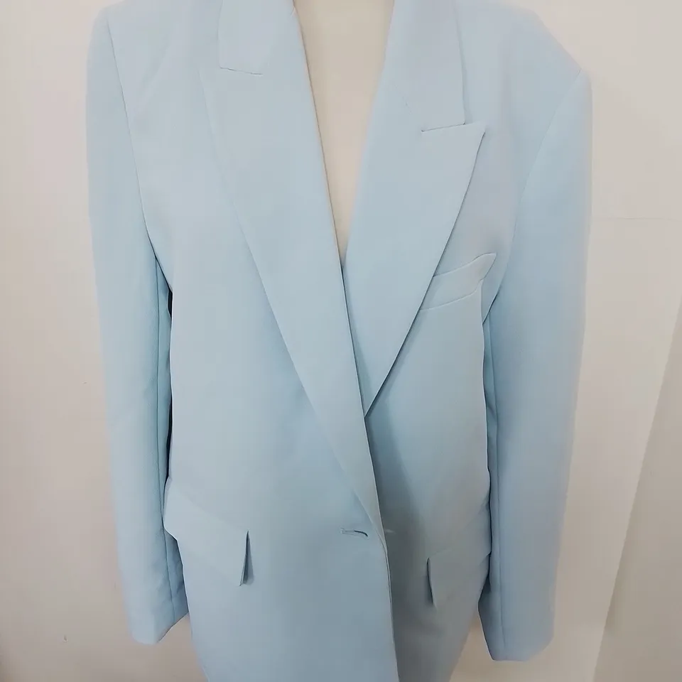 WHISTLES CREPE BOYFRIEND BLAZER IN BLUE - UK 14