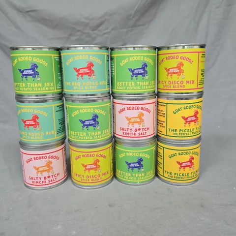 LOT OF 12 GOAT RODEO GOODS SPICE BLENDS - VARIOUS FLAVOURS