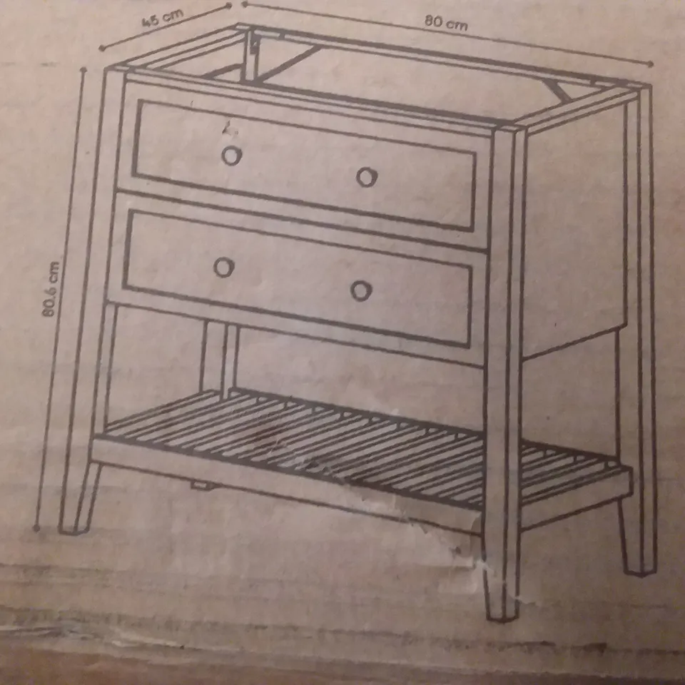 BOXED GOODHOME PERMA FREE-STANDING BASIN CABINET 80×80.6×45CM