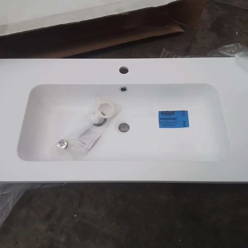 BOXED AS NEW LAVABO RESIN MATT WHITE BASIN - 191X46CM