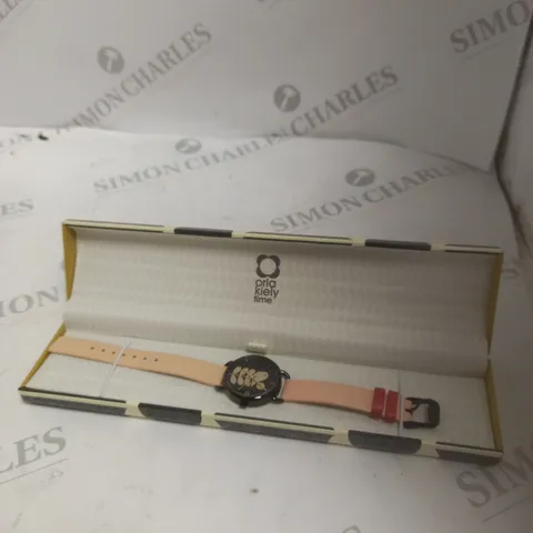 ORLA KIELY TIME WATCH WITH LIGHT PINK STRAP