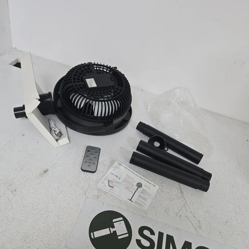 HUMIDIFICATION FLOOR FAN – REMOTE INCLUDED, BOXED