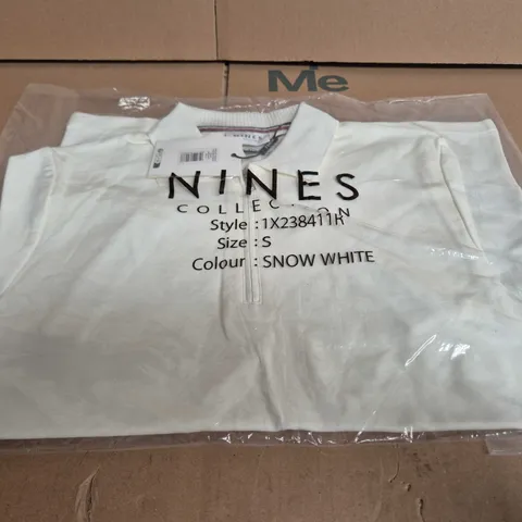 NINES COLLECTION SNOW WHITE SHIRT – SIZE S 
