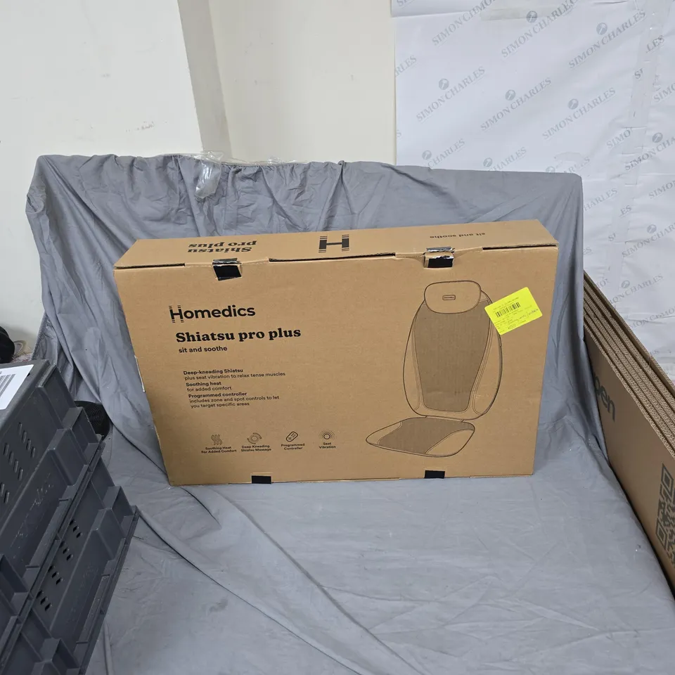 HOMEDICS SHIATSU PRO PLUS SIT & SOOTHE MASSAGE CUSHION (BOXED)