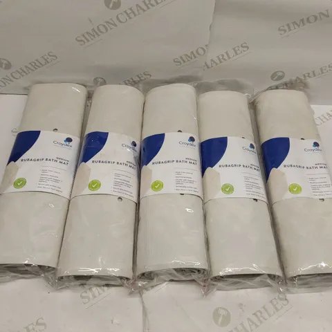 BOX OF APPROXIMATELY 5X CROYDEX MEDIUM RUBAGRIP BAYH MATS (34 X 74CM)