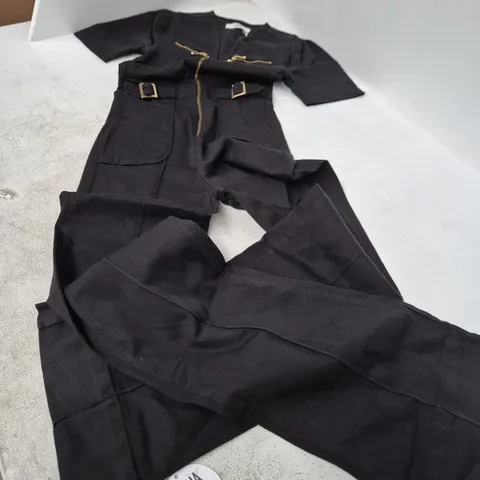 DONNA IDA OPAL THE SOFTLY CURVED JUMPSUIT - BLACK - XS