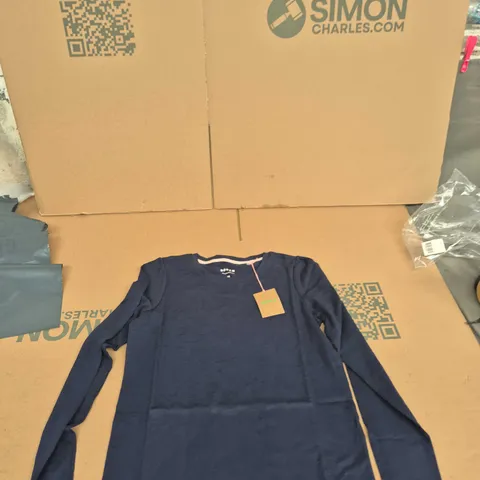 BODEN NAVY LONG-SLEEVE TOP – UK XS (MADE IN CAMBODIA)