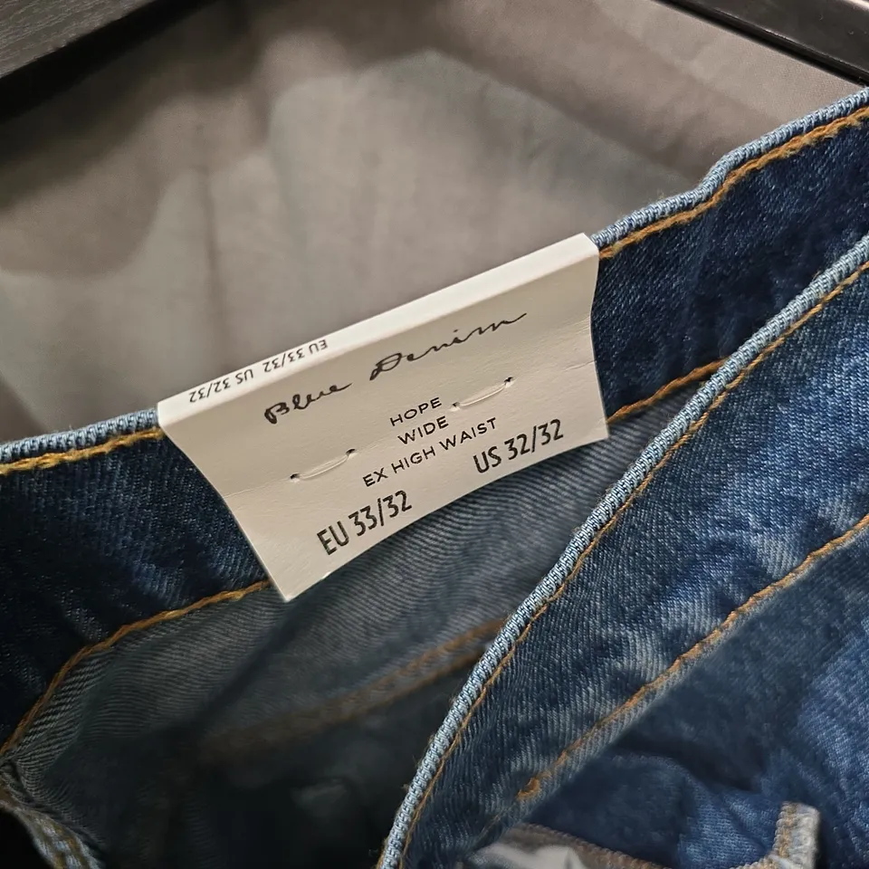 ONLY WOMEN'S BLUE DENIM JEANS – HIGH WAIST, UK 14 (US 32, EU 33)