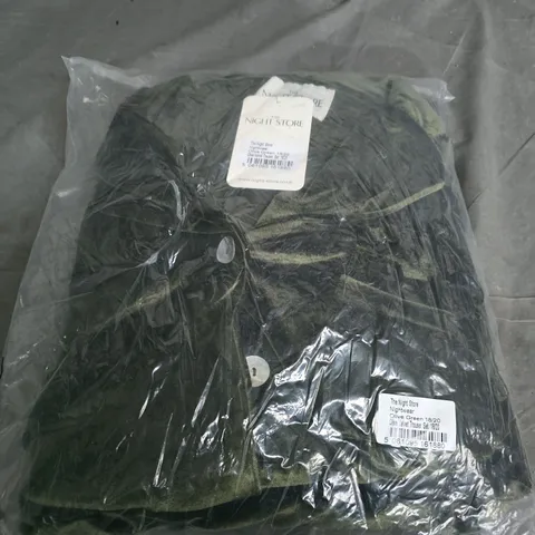 THE NIGHT STORE OLIVE GREEN VELVET NIGHTWEAR TROUSER SET – UK 18/20