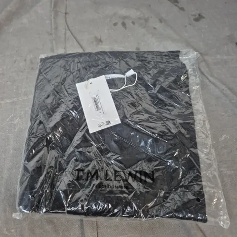 TM LEWIN ORGANIC COTTON CREWNECK LONG SLEEVE T-SHIRT β BLACK β UK SMALL (S)