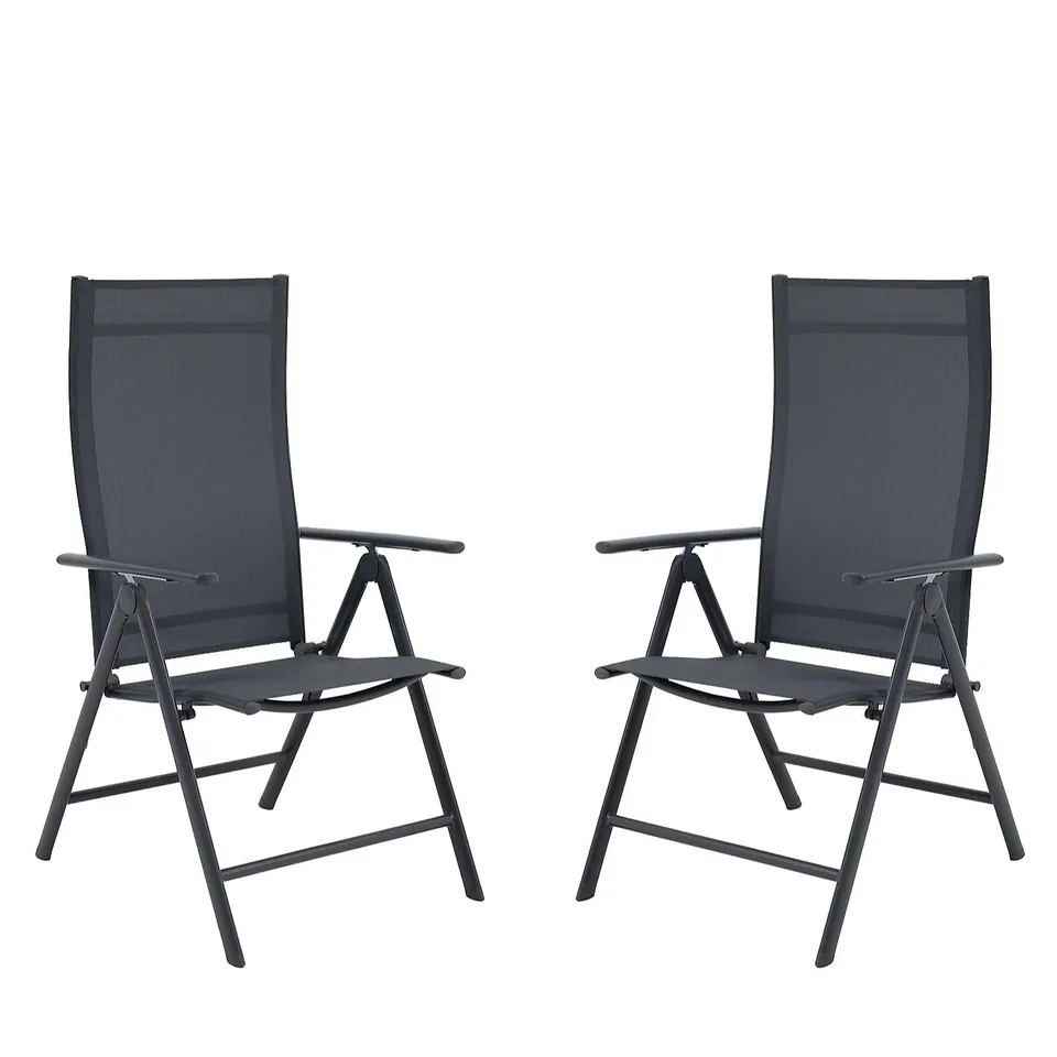 BOXED LOUNGE SET OF 2 FOLDING RECLINERS - BLUE