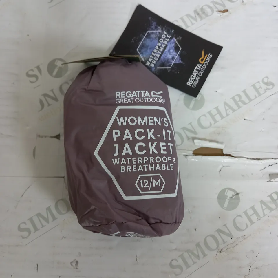 REGATTA WOMENS PACK IT JACKET WATERPROOF - UK 12