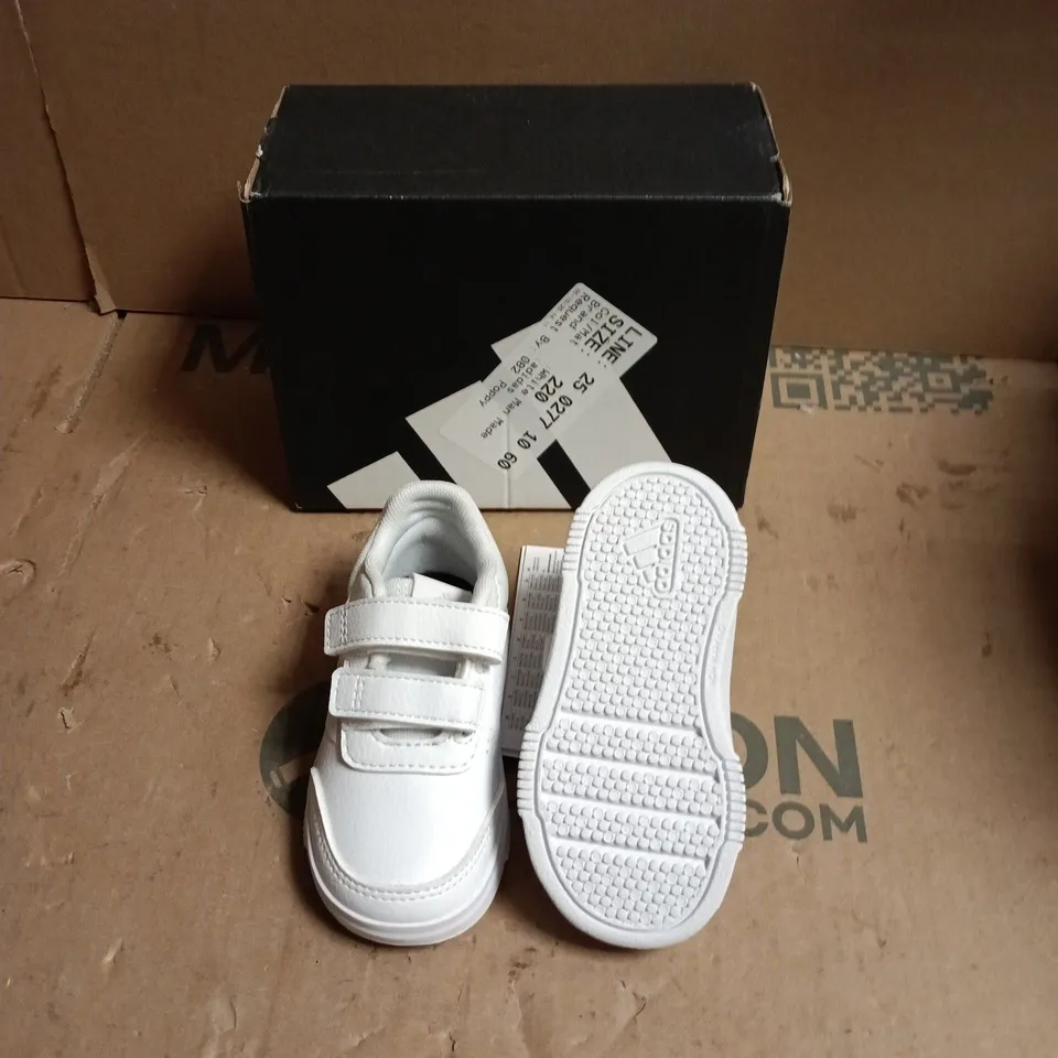ADIDAS WHITE VELCRO KIDS' SNEAKERS - UK SIZE 5 CHILDS