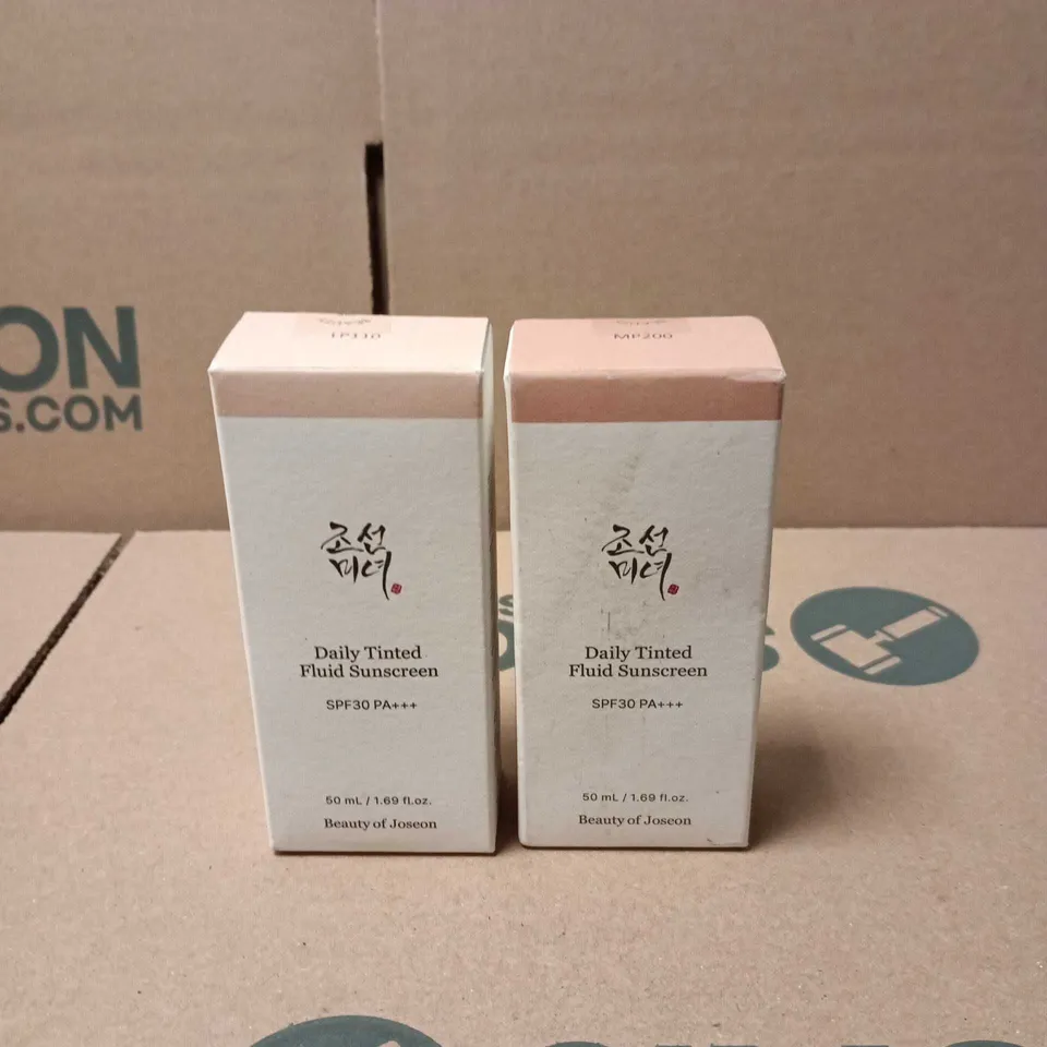 2 X BEAUTY OF JOSEON PRODUCTS: DAILY TINTED FLUID SUNSCREEN MP200/LP110
