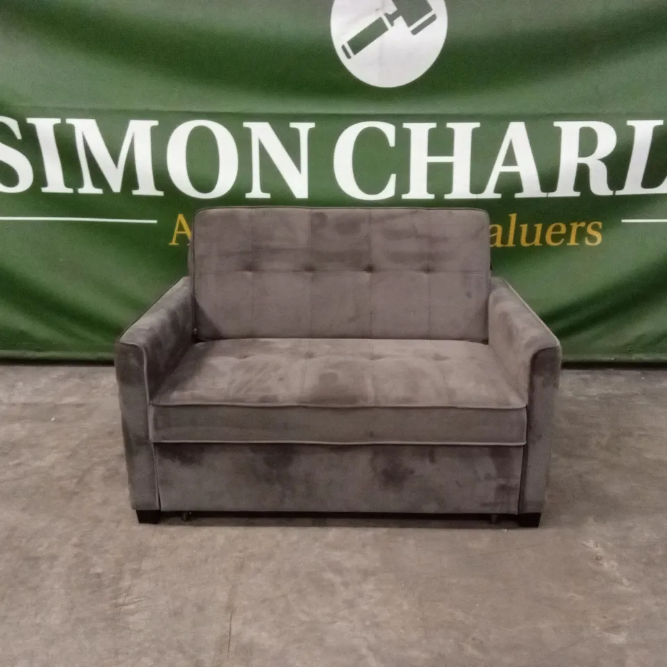 QUALITY DESIGNER SMALL 2 SEATER FABRIC SOFA BED