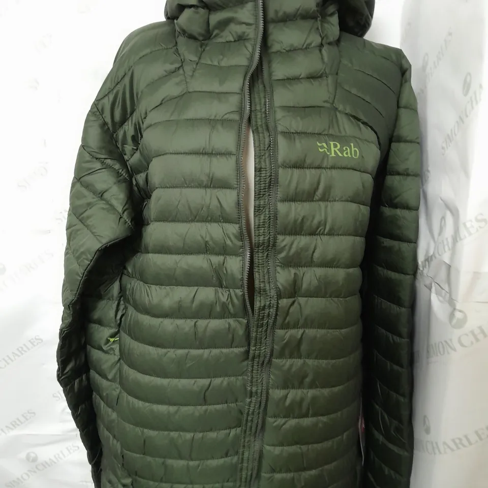 RAB LIGHT PADDED JACKET WITH HOOD IN KHAKI - XL