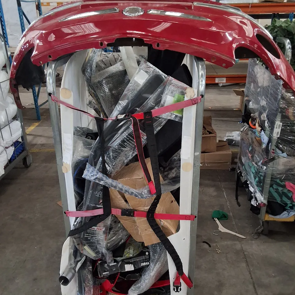 CAGE CONTAINING ASSORTED VEHICLE PARTS & ACCESSORIES