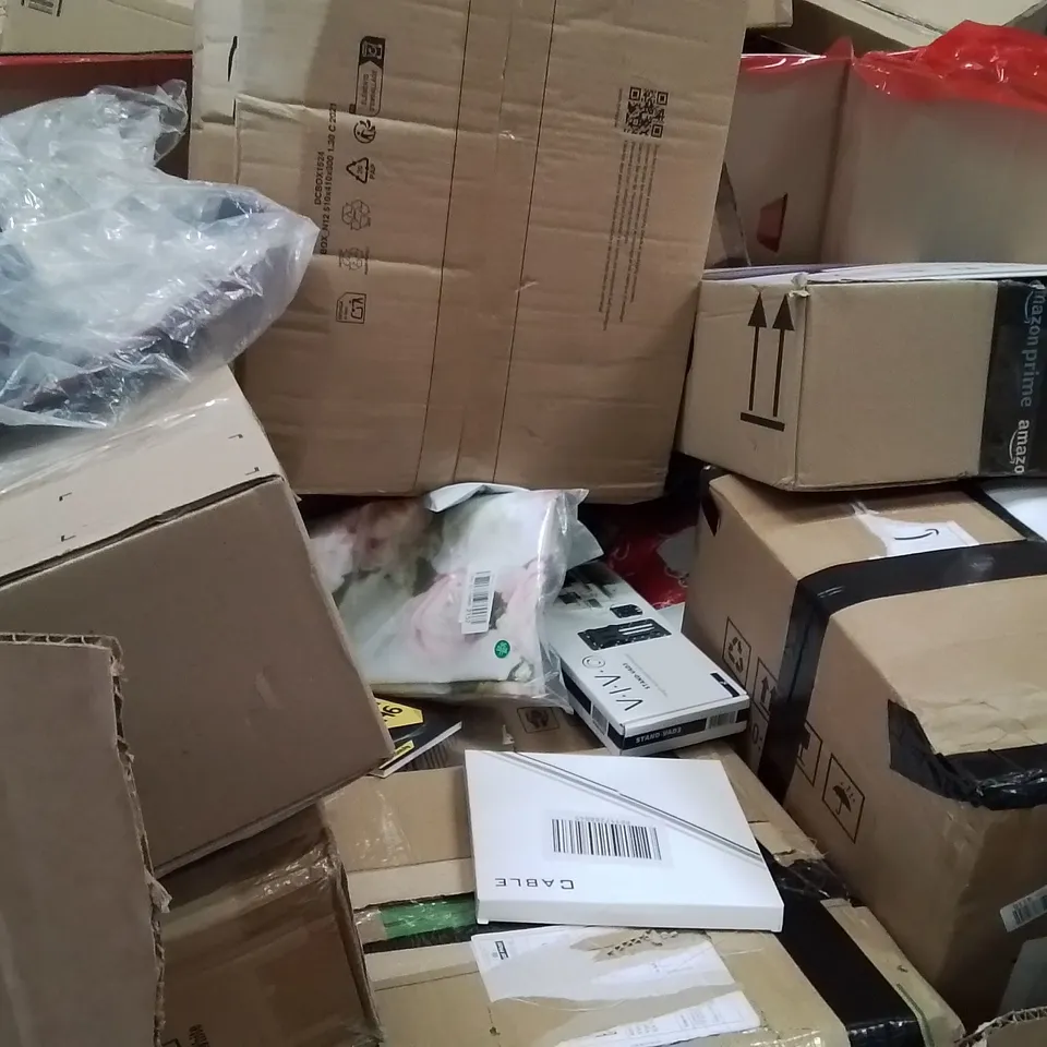 PALLET OF ASSORTED HOUSEHOLD GOODS AND PRODUCTS TO INCLUDE;TV WALL MOUNT,CAT LITTER BOX,GLASS SCREEN PROTECTOR