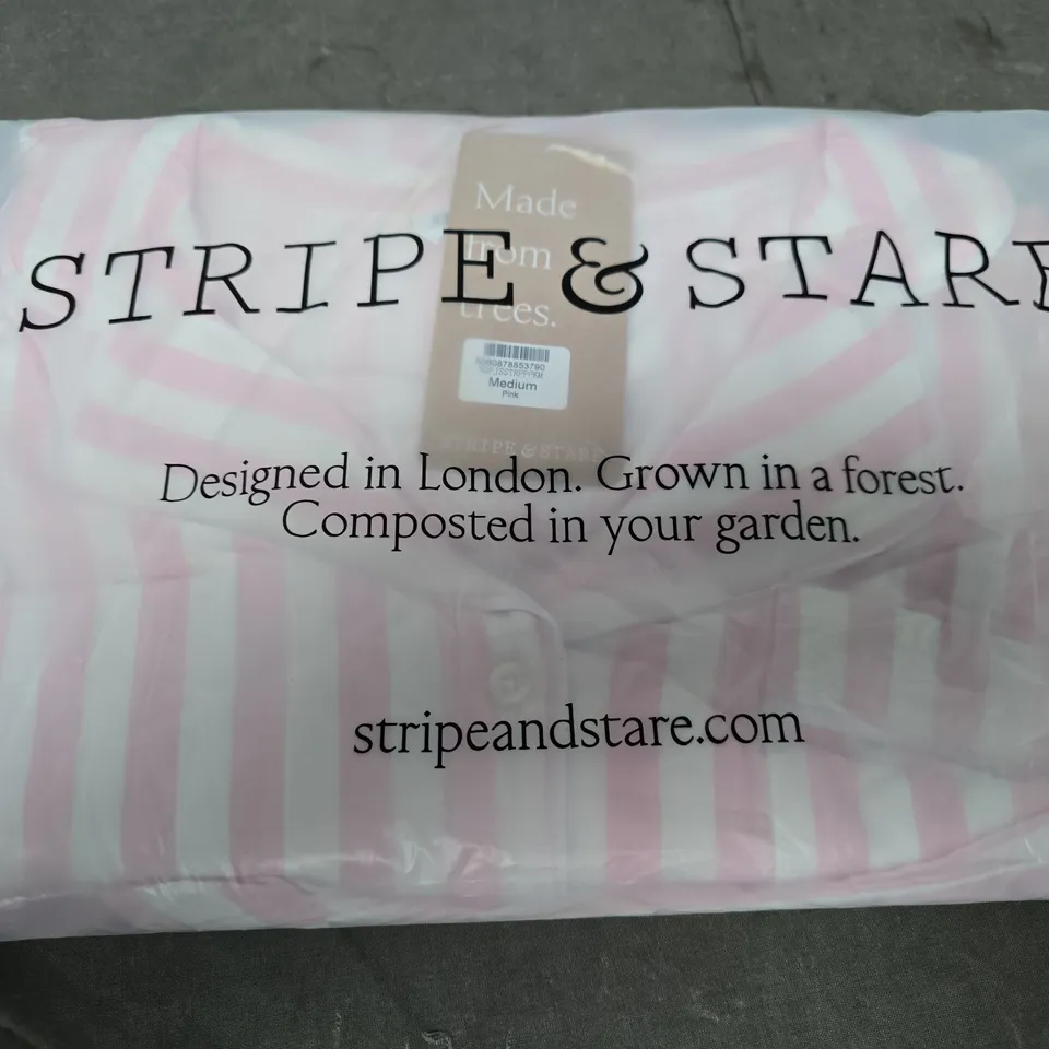 STRIPE & STARE PINK NIGHTWEAR SET – SIZE MEDIUM