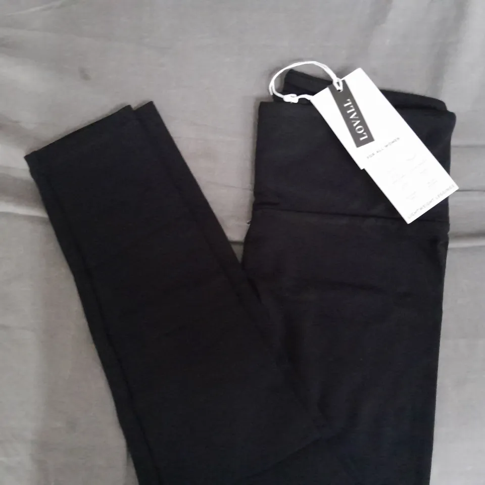 LOVALL LIGHTWEIGHT EVERYDAY HIGH-WASISTED LEGGINGS IN BLACK SIZE XS