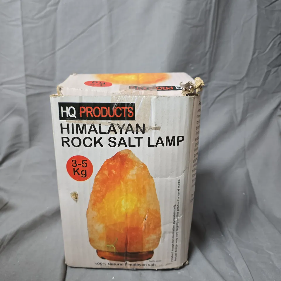 HQ PRODUCTS HIMALAYAN ROCK SALT LAMP – 3–5 KG – WITH PLUG-IN CORD (BOXED)
