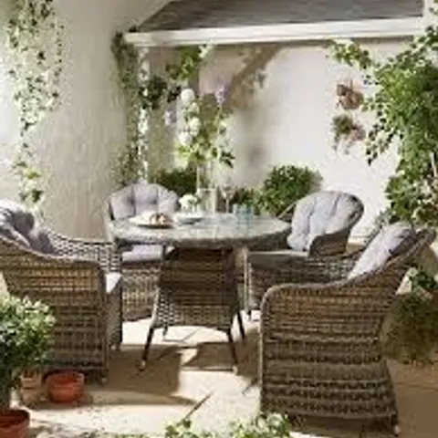 BOXED FLORIDA 4 SEATER DINING SET (2 BOXES)