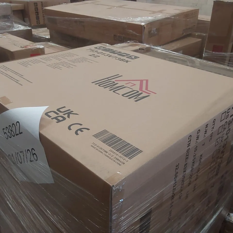 PALLET CONTAINING A VERY LARGE QUANTITY OF ASSORTED DESIGNER FURNITURE PARTS INCLUDING: RECLINER CHAIR PARTS ECT