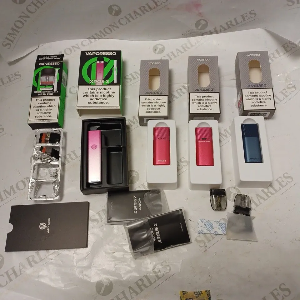 BOXED E-CIG PRODUCTS - VOOPOO ARGUS Z X3 PLUS VAPORESSO XROS 3 AND VAPORESSO MESH PODS